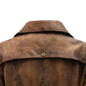 Gabardina Clásica de Cuero para Hombre con Cuello de Solapa, Manga Larga, Chaqueta Larga para Días Fríos - Product Image 4