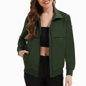 Chaqueta de mujer con logotipo personalizado de alta calidad y precio bajo, chaqueta de fregado transpirable ligera para mujer - Product Image 3