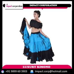 Jupe longue de danse du ventre en coton écologique pour femmes de grande taille professionnelles pour les cocktails et les fêtes de plage Meilleure vente - Product Image 2