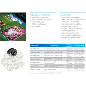 SABIC Plastiques innovants <span class=keywords><strong>Lexan</strong></span> FR65 Film polycarbonate ignifuge FR63 FR60 FR83 FR1 FR700 FR25A - Product Image 3
