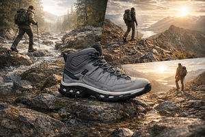Sepatu <span class=keywords><strong>Hiking</strong></span> Trekking untuk Jarak Jauh di Hutan dan Pegunungan Cokelat Outdoor Tahan Air Unisex Musim Dingin Musim Gugur - Product Image 3