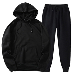 Conjunto Jogger polar con capucha para hombre, chándal con cremallera en color sólido con pantalla DTF DTG y sublimación de impresión digital - Product Image 2