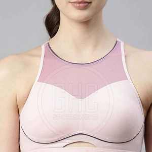 Sujetador deportivo con correa ajustable de secado rápido transpirable de talla grande para mujer Material de LICRA/poliéster hecho en Pakistán soporte medio - Product Image 6