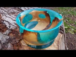 GOOD LINKED DECOR HANDMADE NATURAL WOODEN AND RESIN SALAD <b>BOWL</b> Good Quality for Home and Restaurant Use for Parties - Product Image 6