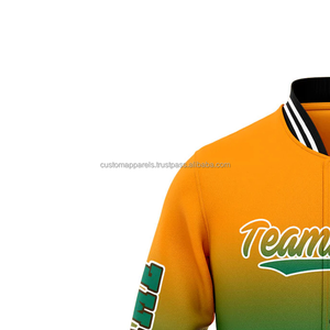 Veste universitaire de luxe à la mode Premium 100% laine col montant personnalisé broderie décoration avant Logo Placement coupe-vent - Product Image 5