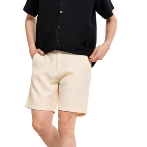 Pantalones cortos de malla de lino para hombre ODM/OEM con estampado personalizado hechos en Vietnam-tela de lana al por mayor - Product Image 2