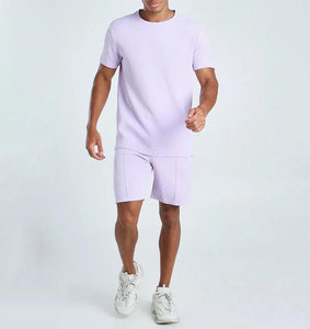 Conjuntos de camiseta y pantalones cortos para hombre de alta calidad de fabricante de fábrica Conjuntos a juego para hombre Conjuntos de verano de 2 piezas para hombre - Product Image 3
