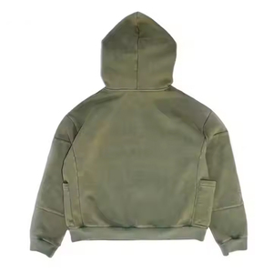 Sudadera con Capucha de Primera Calidad, 100% Algodón, con Logotipo Personalizado, Impresión Digital, Forro Polar Transpirable, Corte Regular, Diseño Sólido, con Bolsillos, para Invierno - Product Image 4