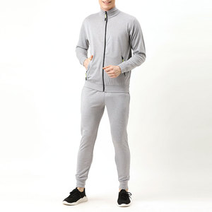 Nouveautés : Ensemble de survêtement sportif deux pièces pour homme, en coton épais 100 %, idéal pour l'entraînement de football et le jogging en hiver - Product Image 1