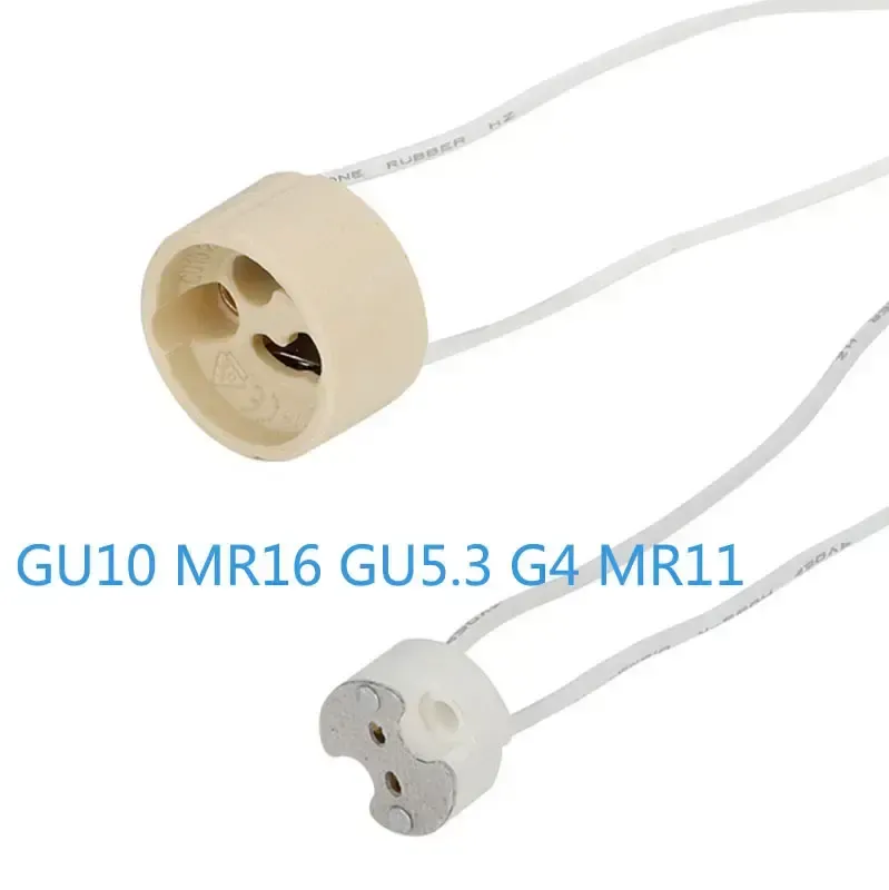 Adaptateurs Douille MR16 GU5.3 Vers GU10 - Lot De 10 - Céramique Résistante à La Chaleur - 11