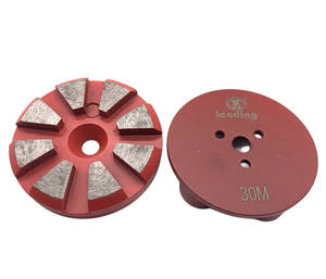 Outil diamanté <span class=keywords><strong>à</strong></span> fixation par vis M6 en métal de 76 mm (3 pouces) avec 8 segments biseautés pour le meulage des sols en <span class=keywords><strong>béton</strong></span> - Product Image 3