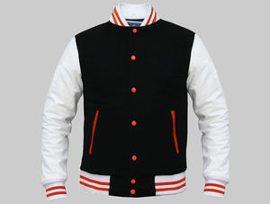 Servicio OEM buena alta calidad transpirable personalizado Letterman lana cuerpo y mangas liso en blanco Varsity chaquetas 2025 para la venta - Product Image 5