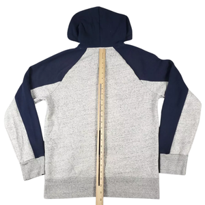 Hot Selling Men's Navy Blue & Grey Casual Hoodie Breathable Cotton Blended Sweatshirt Basics Men <b>Hoodies</b> Top For <b>Summer</b> - Product Image 6