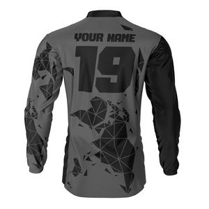 Camiseta de motocross para hombre personalizada 100% poliéster impresión por sublimación transpirable Dirt Bike Racing Camiseta de manga larga - Product Image 4
