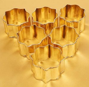 Lujosos servilleteros de metal redondos hechos a mano, diseño clásico para comedor, boda, fiesta y hebillas de aniversario - Product Image 5