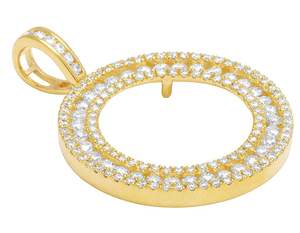 Plata S925 de alta calidad con moissanita, Diamante redondo de moda, colgante de diseño Circular a la moda, accesorio de joyería para regalo - Product Image 2