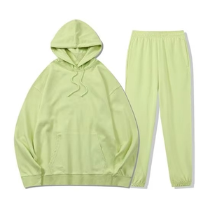 Conjunto de Sudadera con Capucha y Pantalones Deportivos para Hombre, de Alta Calidad, con Logotipo Personalizado, Cierre de Cremallera, Estilo Informal, Transpirable, 320 g/m², Tallas Grandes, Bordado Desgastado, Invierno - Product Image 4