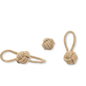 Jouets écologiques en chanvre naturel pour chiens et chats, jouets pour animaux de compagnie en lin, laser et balle en papier, style classique, emballés dans une boîte - Product Image 1