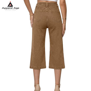 <b>Top</b> Quality Latest Design Women Jeans Capris Wholesale Design Your Own Women Capris Made In Pakistan - Product Image 3