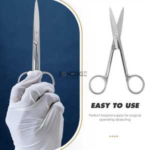 Top Selling Customized Black Beard <b>Scissors</b> Stainless Steel <b>Makeup</b> Eyebrow <b>Scissors</b> Mini Eyelash <b>Scissors</b> with Logo - Product Image 5