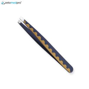 Pince à épiler de précision ZetomedPro Premium, acier inoxydable texturé noir - Product Image 4