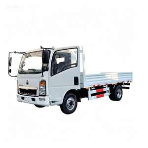Camion de fret à plateau plat léger HOWO 42 blanc d'occasion, cabine simple, châssis fiable, Euro III 2024 pour livraison urbaine - Product Image 4