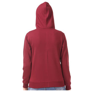 เสื้อฮู้ดผู้หญิงแบบซิปเต็มตัว คอปกตั้ง ไหล่ตก ทรงโอเวอร์ไซส์ สกรีนโลโก้ตามสั่ง MOQ ต่ำ - Product Image 5