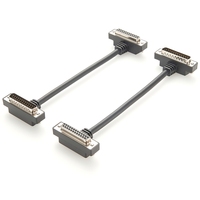 Câble d'extension DB25 mâle vers femelle à profil bas 90 °   Connecteur à angle droit pour les espaces restreints et une transmission de signal fiable
