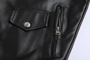 Precio al por mayor de moda de los hombres chaqueta de cuero de la PU de alta calidad de los hombres chaquetas de cuero - Product Image 4