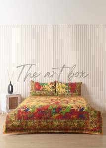 Juego de sábanas de algodón 100% ecológicas indias, colcha de Mandala moderna con Árbol de la vida, colcha de cama colorida, juegos de fundas de almohada elegantes - Product Image 5