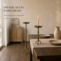 Ensemble de 2 chandeliers vintage en fer bronze, supports de bougies sur trépied, centre de table pour mariage, Halloween, Noël
