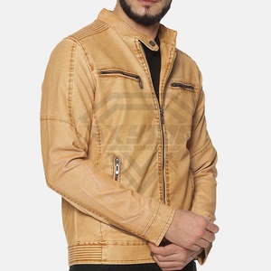 Chaqueta de cuero para hombre de alta venta Material ecológico con cuello alto Nuevo diseño Tela cómoda transpirable para el invierno - Product Image 2