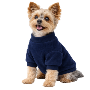 Sudadera de Forro Polar Azul Marino para Perro, Ligera, Cálida, Suave y Cómoda, Ropa de Invierno para Perros Pequeños - Product Image 1