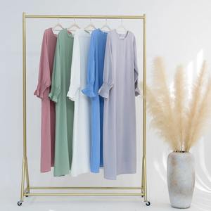 Abaya mujer musulmana vestido dulce estilo manga larga ropa modesta Islam Hijabi bata elegante de talla grande transpirable Ramadán Eid - Product Image 3