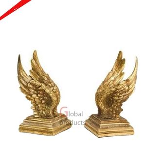 Serre-livres en métal plaqué or fait main forme d'ailes idéale pour cadeau - Product Image 1