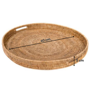 Tissé à la main naturel Vietnam rotin pliable jetable plateau de service vaisselle boisson maison Restaurant Bar hôtel mariage vivant - Product Image 4