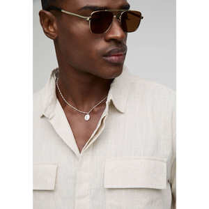 Chemise polo à manches courtes pour homme, style respirant, imprimé, col montant, tricotée, simple boutonnage - Product Image 3