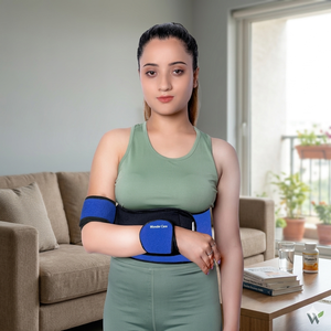 สายรัดไหล่แบบปรับได้พร้อมหมอนรองแขน, สายรัดกระเป๋า และลูกบอลบีบสำหรับพยุงหลังผ่าตัดกล้ามเนื้อโรเตเตอร์คัฟ - Product Image 1