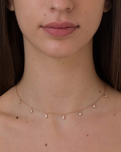 Collar Solitario con Diamante Colgante de 0.45 Ct, Diamante Natural Color G-H, Claridad VS, Oro Sólido de 14K, Estilo Minimalista Hecho a Mano - Product Image 1