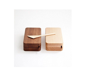 Plat à beurre en bois de bonne qualité avec couvercle en bois conteneur à beurre accessoire de restaurant boîte à beurre qualité durable - Product Image 6