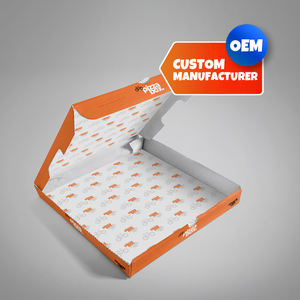 Boîte d'emballage de pizza imprimée personnalisable OEM professionnelle avec options ondulées ou kraft - Product Image 2