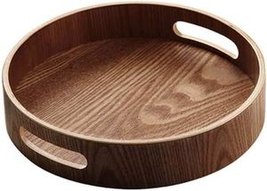 Elegante bandeja de servicio de madera pulida Premium con textura duradera de agarre elegante para uso doméstico contemporáneo - Product Image 5