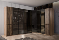 Armoire murale coulissante en bois massif réglable pour chambre à coucher, personnalisable, durable, moderne, avec 5+ tiroirs, 7 meubles de rangement pour la maison