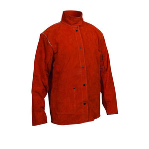 Vestes de soudage en croûte de cuir de vache, conception personnalisée de haute qualité, Protection de travail à manches longues, toutes tailles adultes - Product Image 4