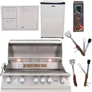 best selling Quality New 40-Inch Liquid Propane Grill L90000 with Refrigerator and Door and Drawer with and 5 in 1 <b>BBQ</b> <b>Tool</b> Set - Product Image 1