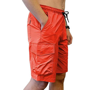 กางเกงขาสั้นคาร์โก้ระบายอากาศสไตล์ใหม่ของผู้ชายกางเกงครึ่งขาแบบมีกระเป๋าสีทึบดีไซน์อเนกประสงค์แบบลำลอง - Product Image 3