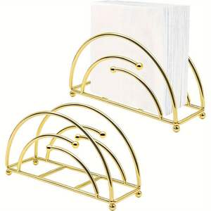 Servilletero de metal antiguo de diseño adornado hecho a mano para una experiencia gastronómica de lujo y una colección de vajilla de alta gama - Product Image 1