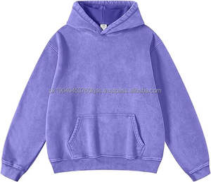 Sudadera con capucha Vintage de peso pesado para hombre, sudadera de algodón térmico de felpa de gran tamaño con diseño bordado, ropa de calle de invierno - Product Image 1