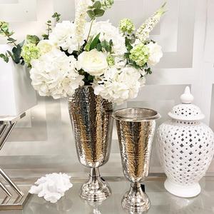 Vase au design martelé nickelé pour centres de table de mariage 2024 nouveauté centres de table de jardin urnes - Product Image 5