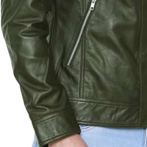 Veste en cuir pour hommes, style sportif, pour la moto, en toutes tailles, motif camouflage, vêtements de mode - Product Image 6